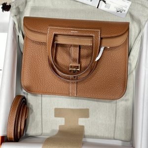 Replica Hermes Halzan Brown 1 Replica Hermes Halzan Brown - high-quality designer bag clone