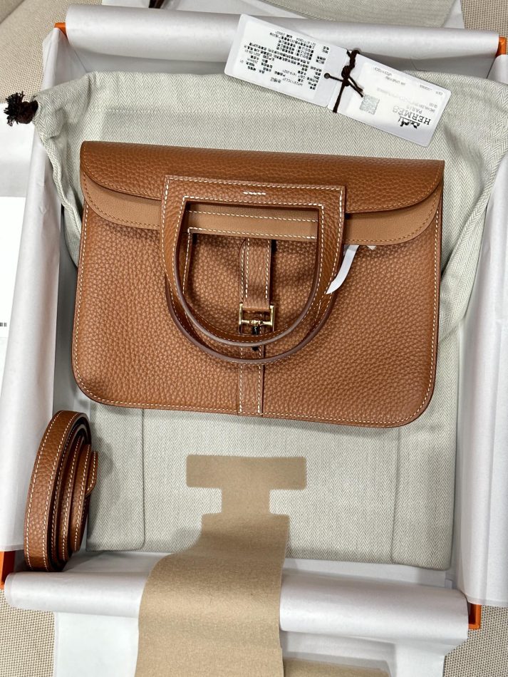 Replica Hermes Halzan Brown 1 Replica Hermes Halzan Brown - high-quality designer bag clone