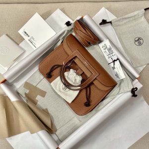 Replica Hermes Halzan Brown 5 Replica Hermes Halzan Brown - premium 1:1 fake handbag model