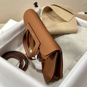 Replica Hermes Halzan Brown 7 Replica Hermes Halzan Brown - high-end fake designer purse