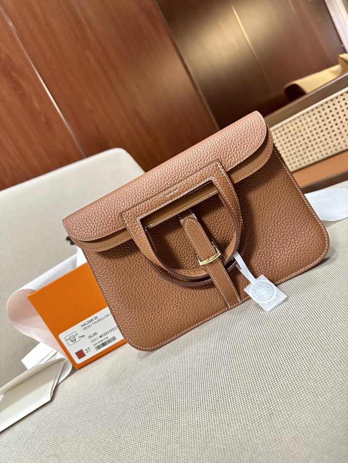 Replica Hermes Halzan Brown 8 Replica Hermes Halzan Brown - realistic designer-inspired fake bag
