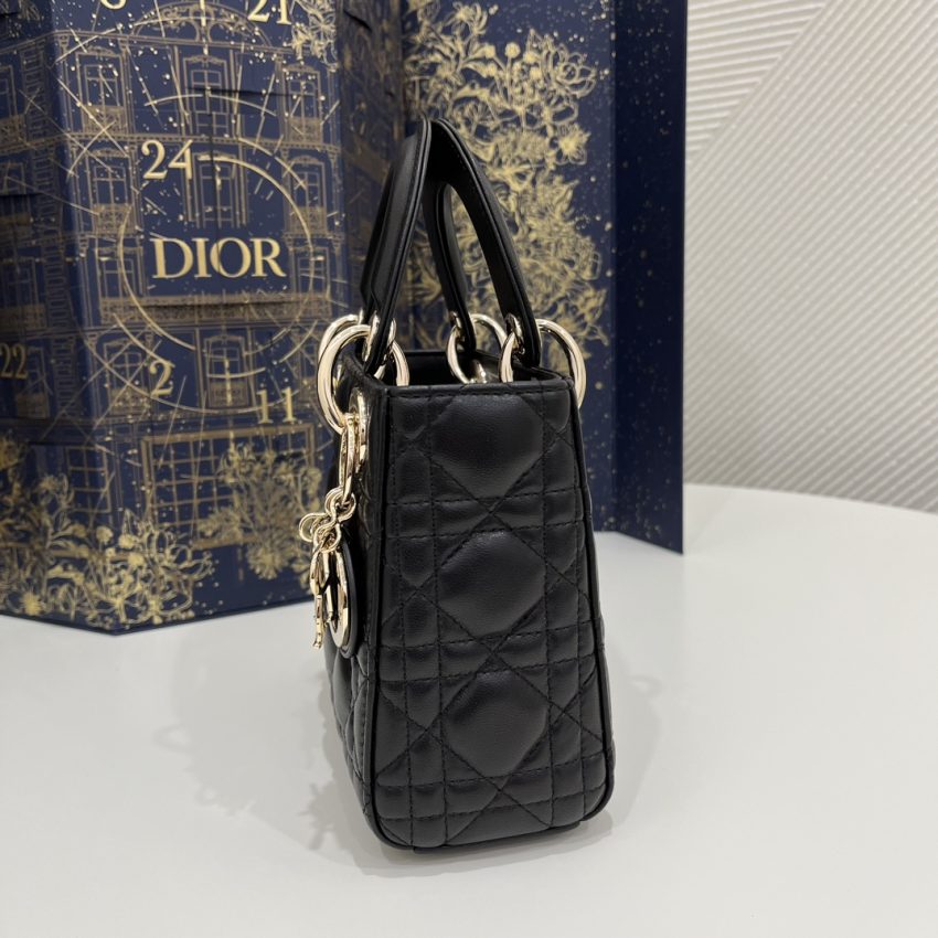 Replica Lady Dior Mini Black - top-tier luxury replica shoulder bag