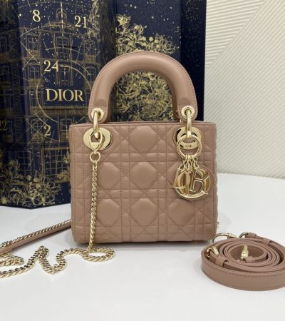 Replica Lady Dior Mini Apricot - high-quality designer bag clone
