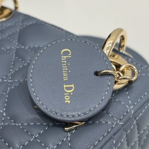 Replica Lady Dior Mini Blue - top-tier luxury replica shoulder bag