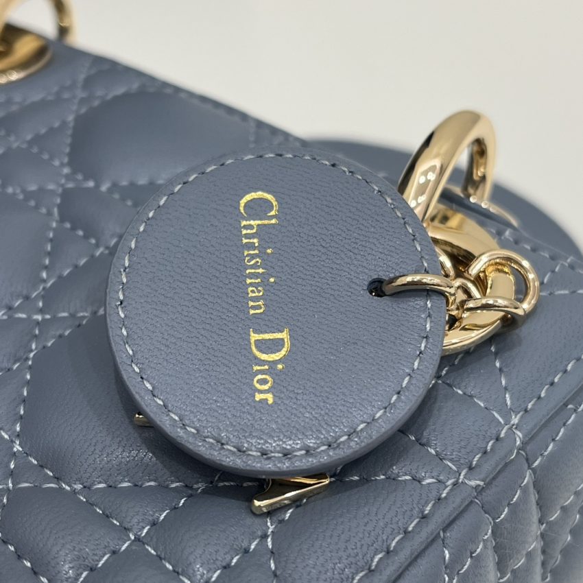 Replica Lady Dior Mini Blue - top-tier luxury replica shoulder bag