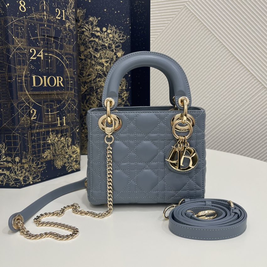 Replica Lady Dior Mini Blue - realistic designer-inspired fake bag