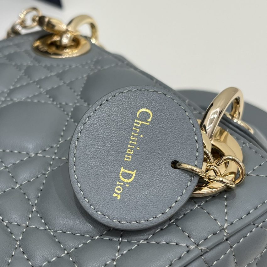 Replica Lady Dior Mini Cloud Grey - best quality luxury bag dupe