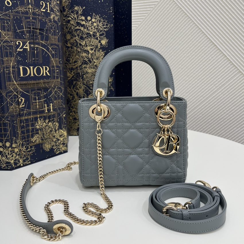 Replica Lady Dior Mini Cloud Grey - premium 1:1 fake handbag model