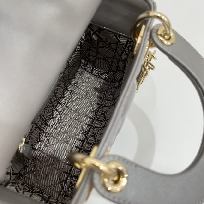 Replica Lady Dior Mini Grey Sillver - premium-grade designer purse dupe