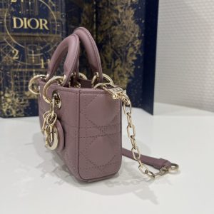Replica Dior Lady D-Joy Mini Bag Purple - premium 1:1 fake handbag model