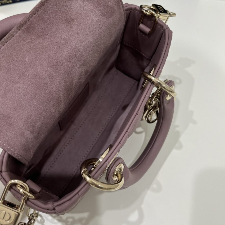 Replica Dior Lady D-Joy Mini Bag Purple - high-end fake designer purse
