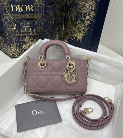 Replica Dior Lady D-Joy Mini Bag Purple - premium 1:1 fake handbag model