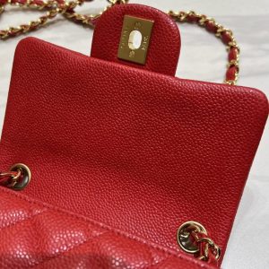 Replica CHANEL Classic Flap 17cm Bright Red - premium-grade designer purse dupe