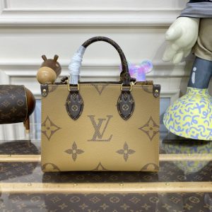 Replica LV OnTheGo PM Brown - ultra-realistic fake designer tote