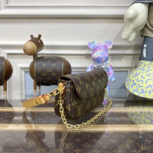Replica Louis Vuitton Wallet on Chain Ivy Brown - high-end fake designer purse