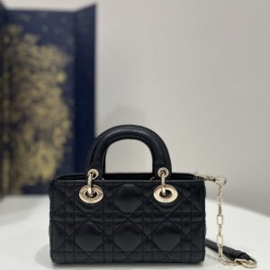 Replica Dior Lady D-Joy Mini Bag Black - high-end fake designer purse