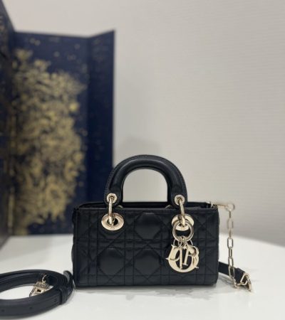 Replica Dior Lady D-Joy Mini Bag Black - 1:1 designer replica handbag
