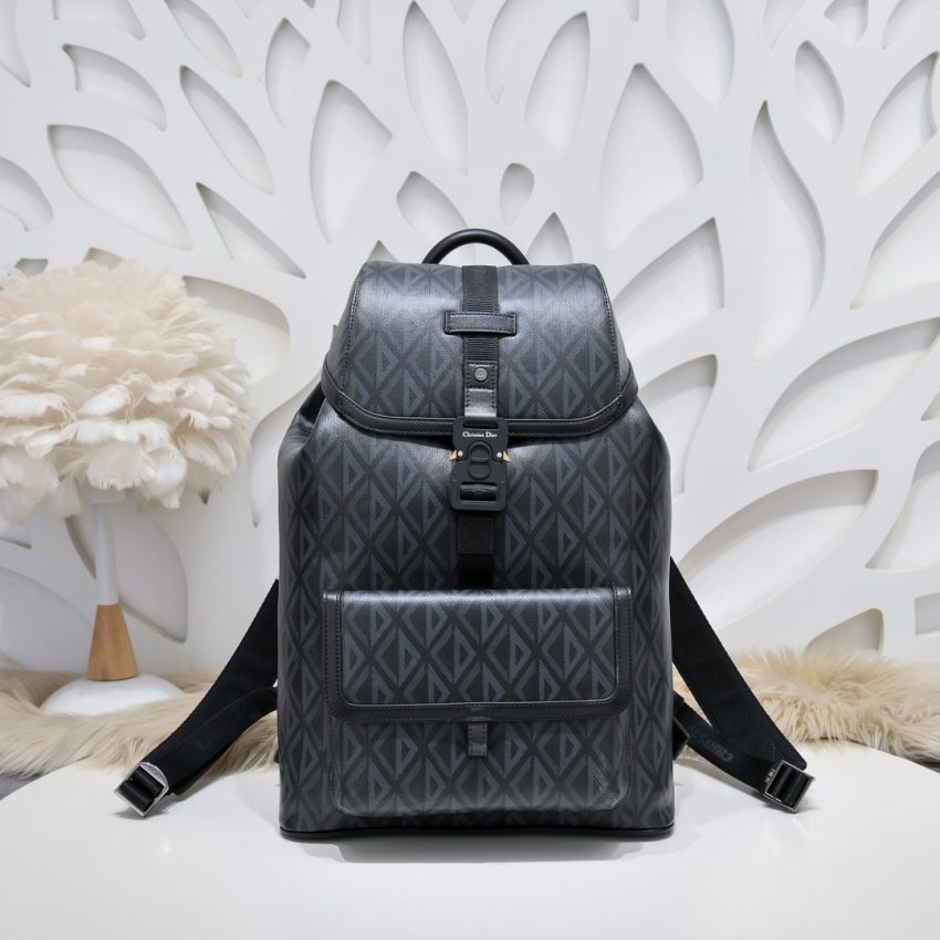 Replica Dior Hit The Road Backpack Diamond Black - premium 1:1 fake handbag model
