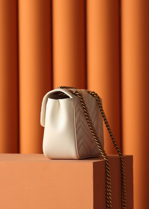 Replica Gucci GG Marmont Square Beige - authentic-look luxury purse replica