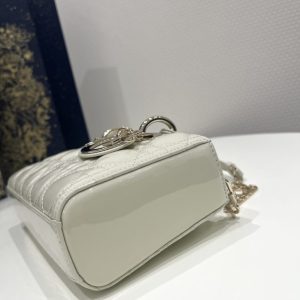 Replica Dior Lady D-Joy Bag White Patent - 1:1 designer replica handbag