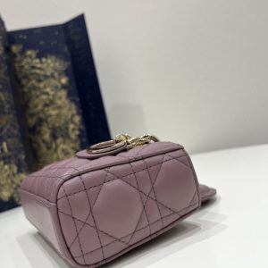 Replica Dior Lady D-Joy Mini Bag Dark Purple - best quality luxury bag dupe