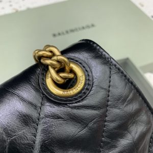 Replica Balenciaga Crush Large Black 2.0 - realistic designer-inspired fake bag
