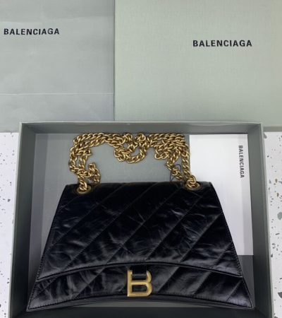 Replica Balenciaga Crush Large Black 2.0 - elite superclone designer purse