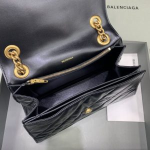 Replica Balenciaga Crush Large Black 2.0 - best quality luxury bag dupe