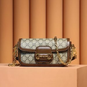 Replica Gucci 𝐇𝐨𝐫𝐬𝐞𝐛𝐢𝐭 𝟏𝟗𝟓𝟓 Baguette Bag - elite superclone designer purse