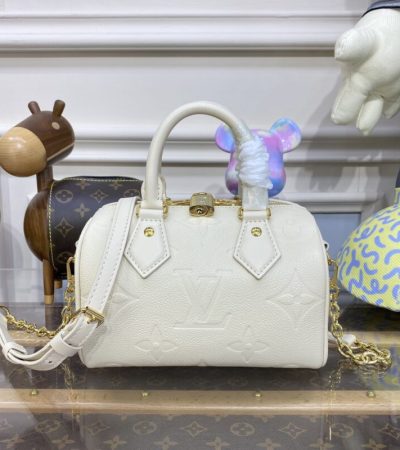 Replica Louis Vuitton Speedy Bandouliere 20 White - 1:1 designer replica handbag
