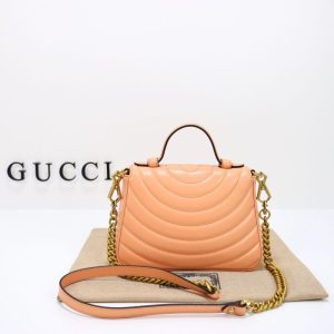 Replica Gucci GG Marmont Top Handle Apricot - ultra-realistic fake designer tote