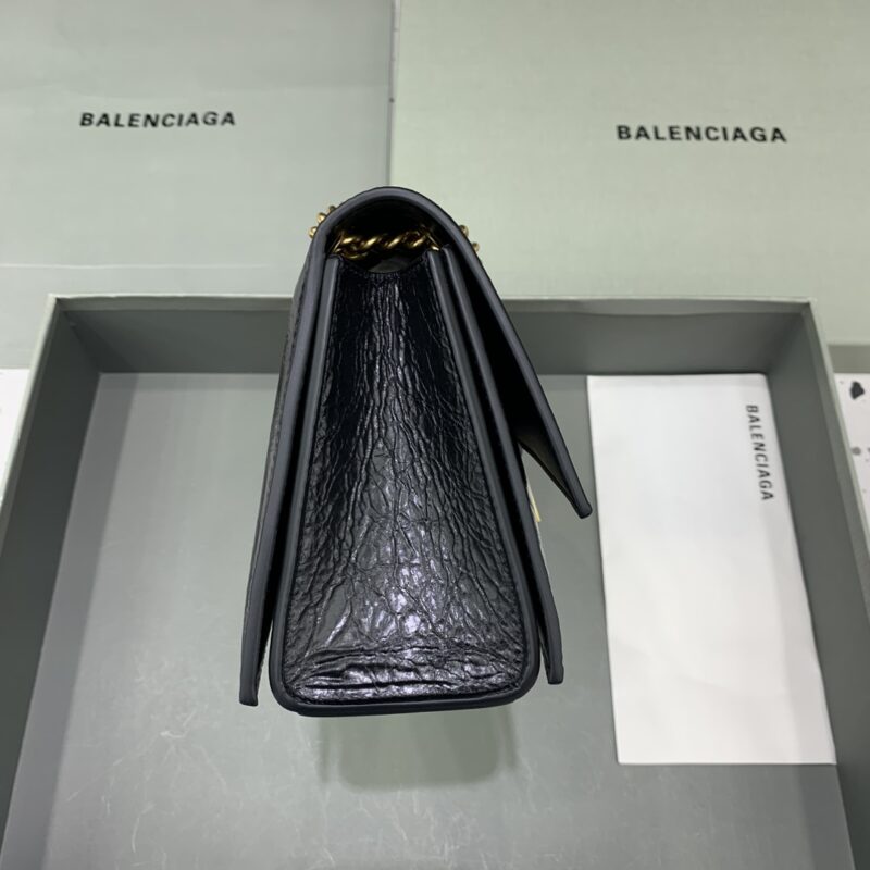 Replica Balenciaga Crush Small Black Gold - high-quality designer bag clone