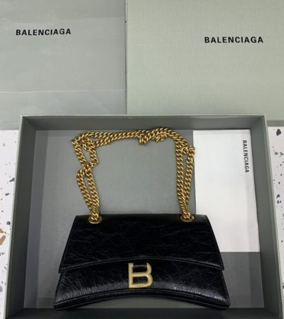 Replica Balenciaga Crush Small Black Gold - best quality luxury bag dupe