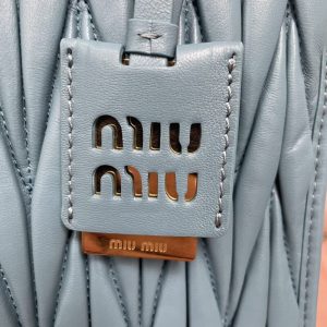 Replica Miu Miu Matelassé Tote Blue - ultra-realistic fake designer tote