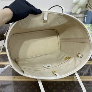 Replica Louis Vuitton Neverfull MM Full Beige - premium 1:1 fake handbag model