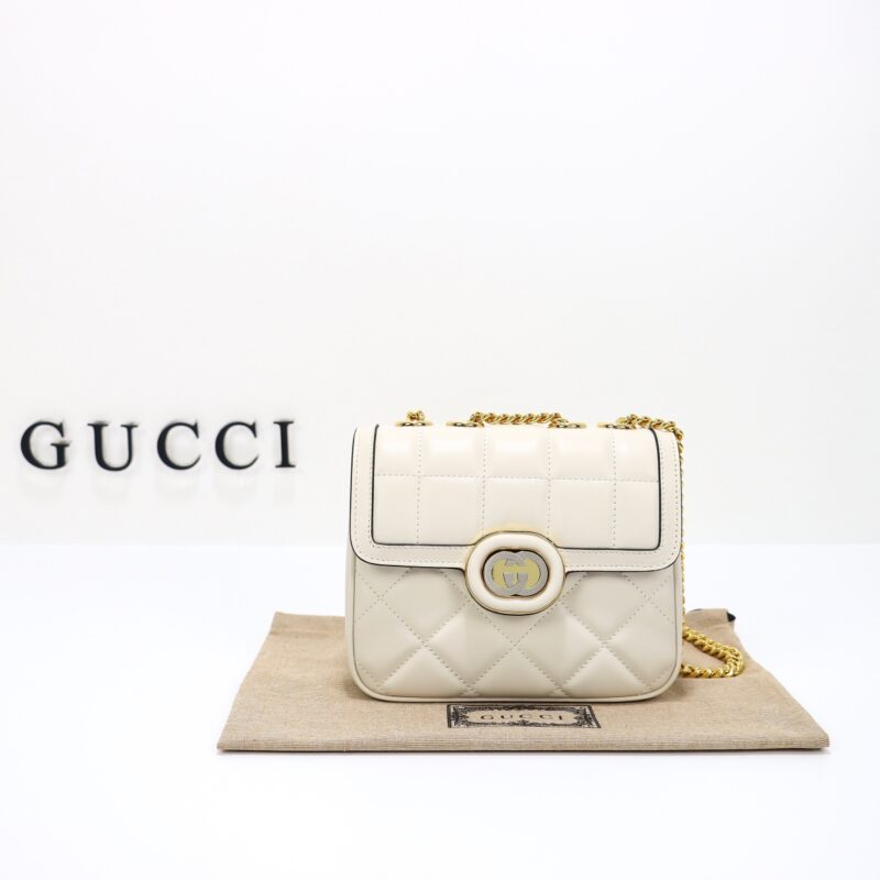 Replica Gucci Gucci Deco Double G White - best-selling designer handbag dupe
