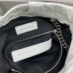 Replica Balenciaga Crush Small Tote White - 1:1 designer replica handbag