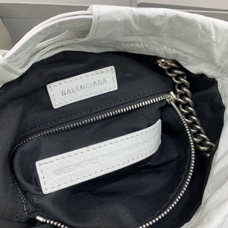Replica Balenciaga Crush Small Tote White - 1:1 designer replica handbag