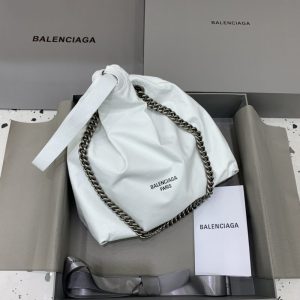Replica Balenciaga Crush Small Tote White - near-authentic luxury replica handbag