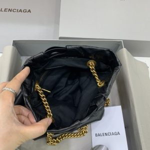 Replica Balenciaga Crush Small Tote Black - 1:1 designer replica handbag