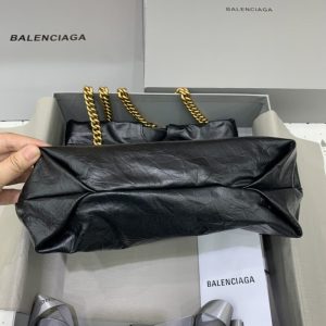 Replica Balenciaga Crush Small Tote Black - 1:1 designer replica handbag