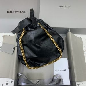 Replica Balenciaga Crush Small Tote Black - top-tier luxury replica shoulder bag