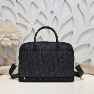 Replica Dior Oblique Briefcase Black - best quality luxury bag dupe