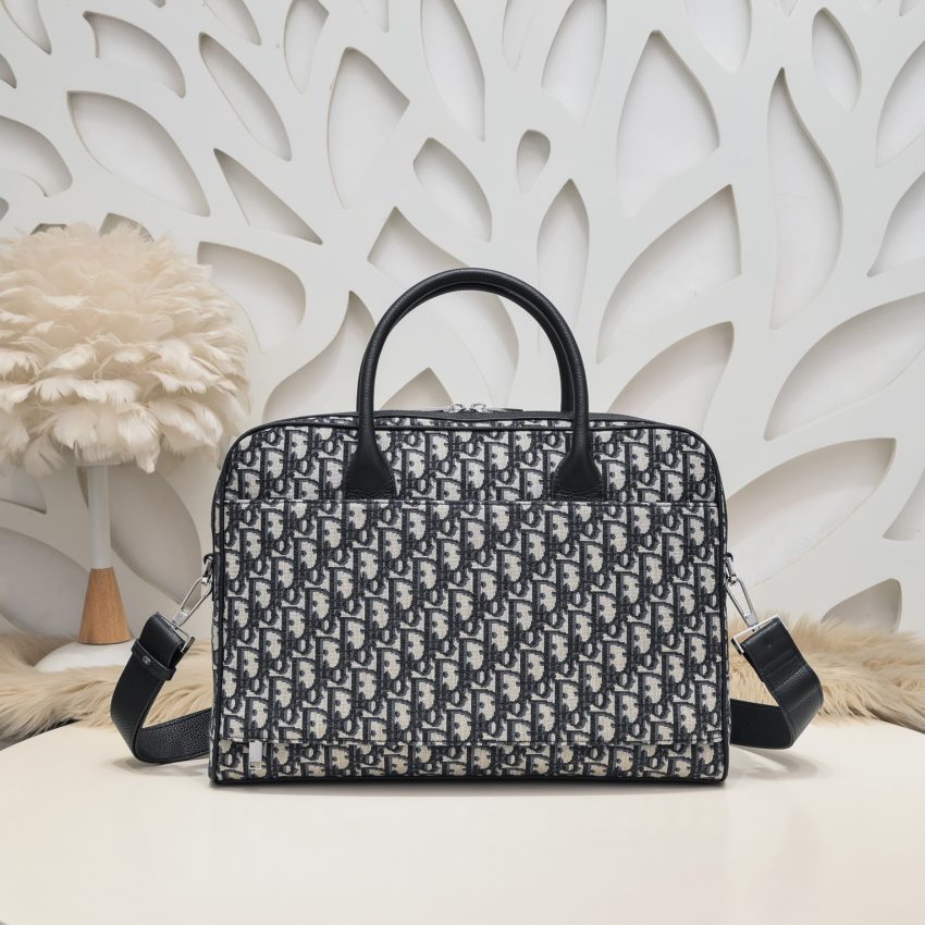 Replica Dior Oblique Briefcase White - premium-grade designer purse dupe