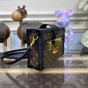 Replica Louis Vuitton Petite Malle Dark Brown - top-rated replica designer bag