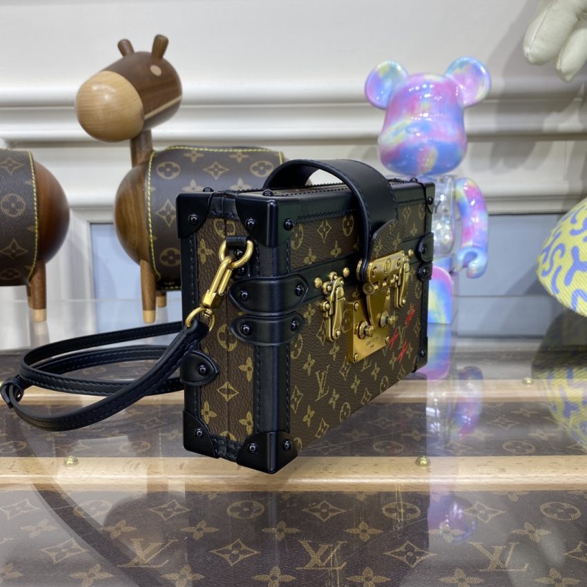 Replica Louis Vuitton Petite Malle Dark Brown - top-rated replica designer bag