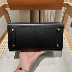 Replica Hermes Birkin Epsom Black Noir Gold - high-quality designer bag clone