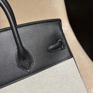 Replica Hermes Birkin Swift Black Silver - high-end fake designer purse