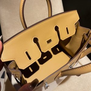Replica Hermes Birkin Swift Marsala Brown Silver - best quality luxury bag dupe