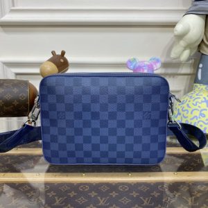 Replica Louis Vuitton Trio Messenger Blue Grid - realistic designer-inspired fake bag